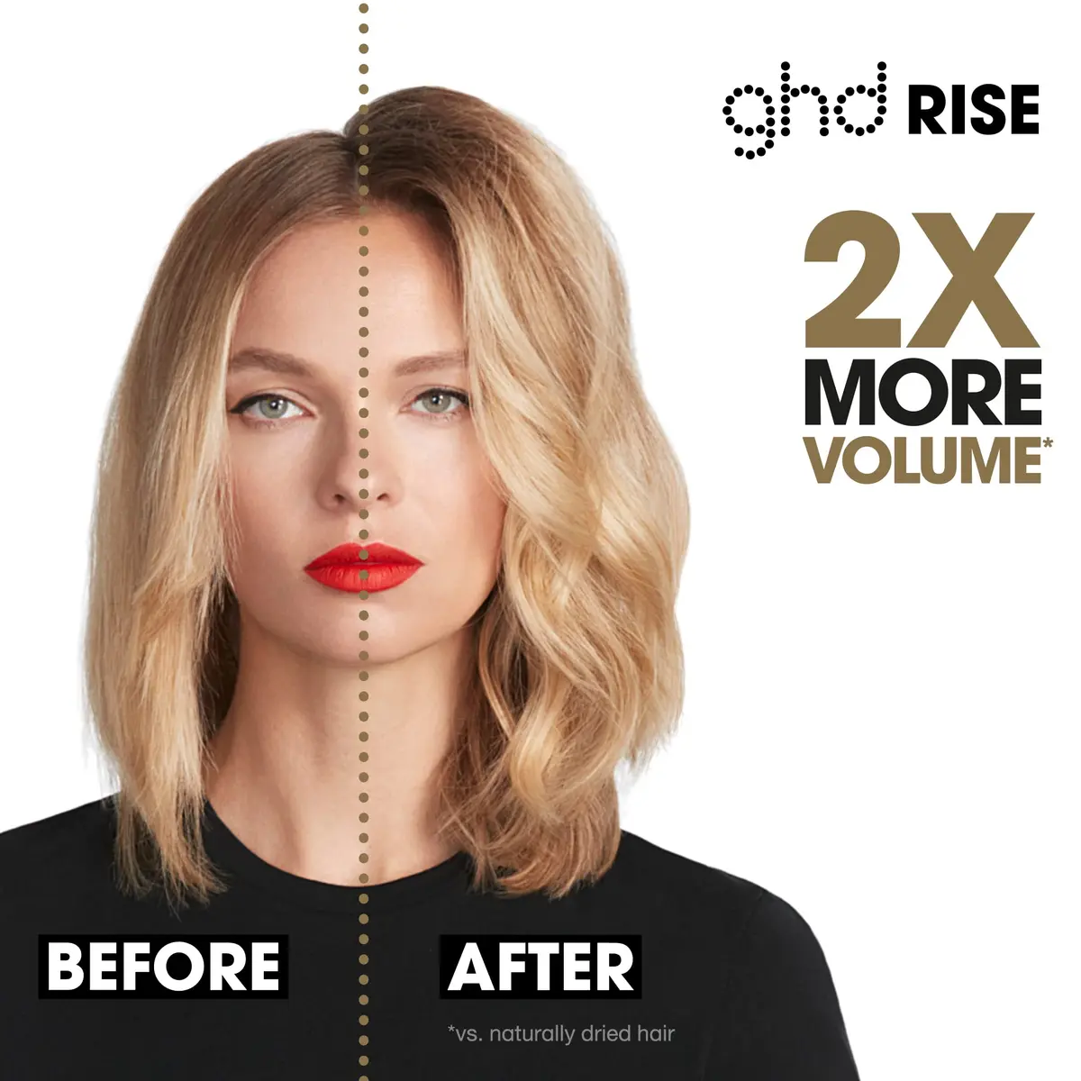 ghd Rise Volumizing Hot Hair Brush 1 Count (Black) | 2x Root Lift & 365°F Safe Styling - view 4