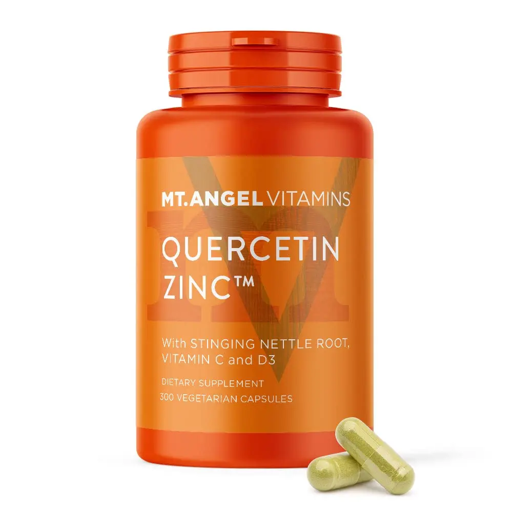 Mt. Angel Vitamins - Zinc Quercetin with Bromelain Supplement 500mg Capsules | Immune Support & Respiratory Health (300ct) - main product image