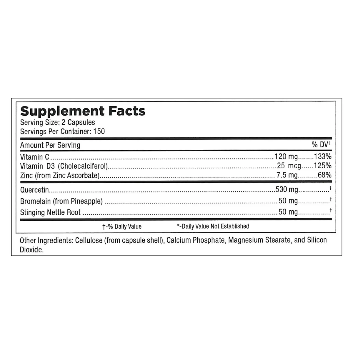 Mt. Angel Vitamins - Zinc Quercetin with Bromelain Supplement 500mg Capsules | Immune Support & Respiratory Health (300ct) - view 7