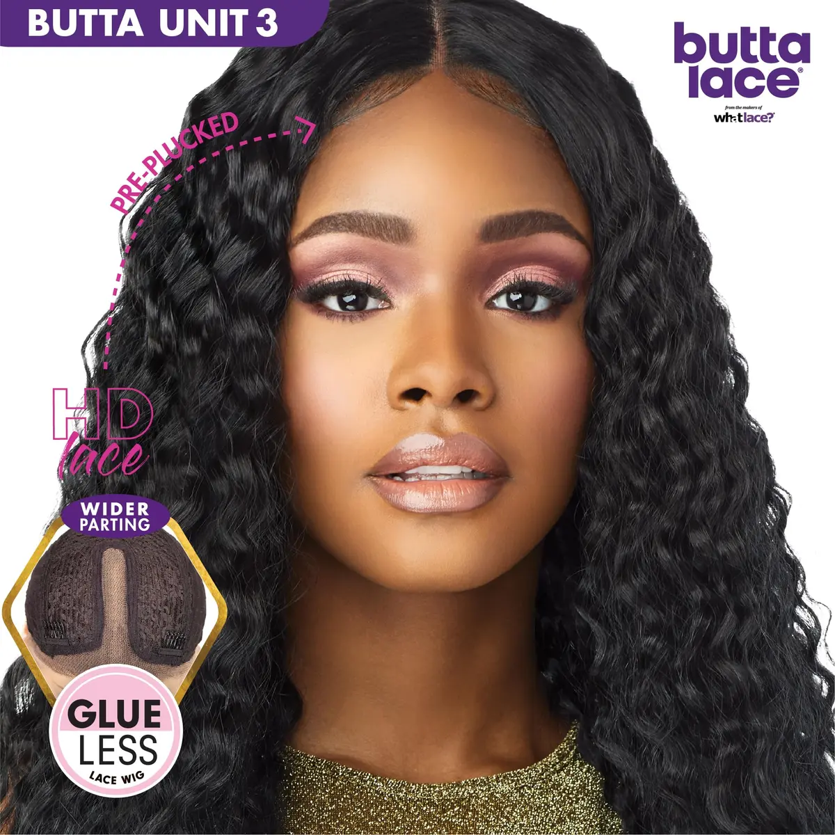 Sensationnel Butta LaceWig-Unit 3, T4/GOLDENBROWN | Glueless Synthetic Lace Front Wig with Pre-Plucked Hairline (70-120 chars) - view 2
