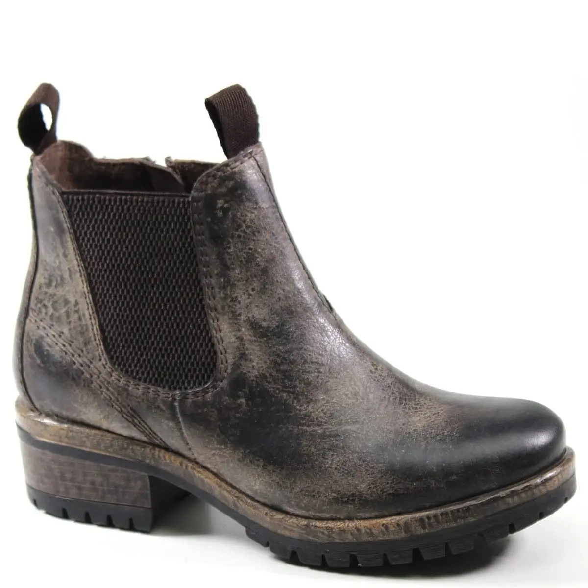 Diba True Say So Round Toe Zippered Casual Boots Ankle Low Heel 1-2" - Brown - Size 6 M - main product image