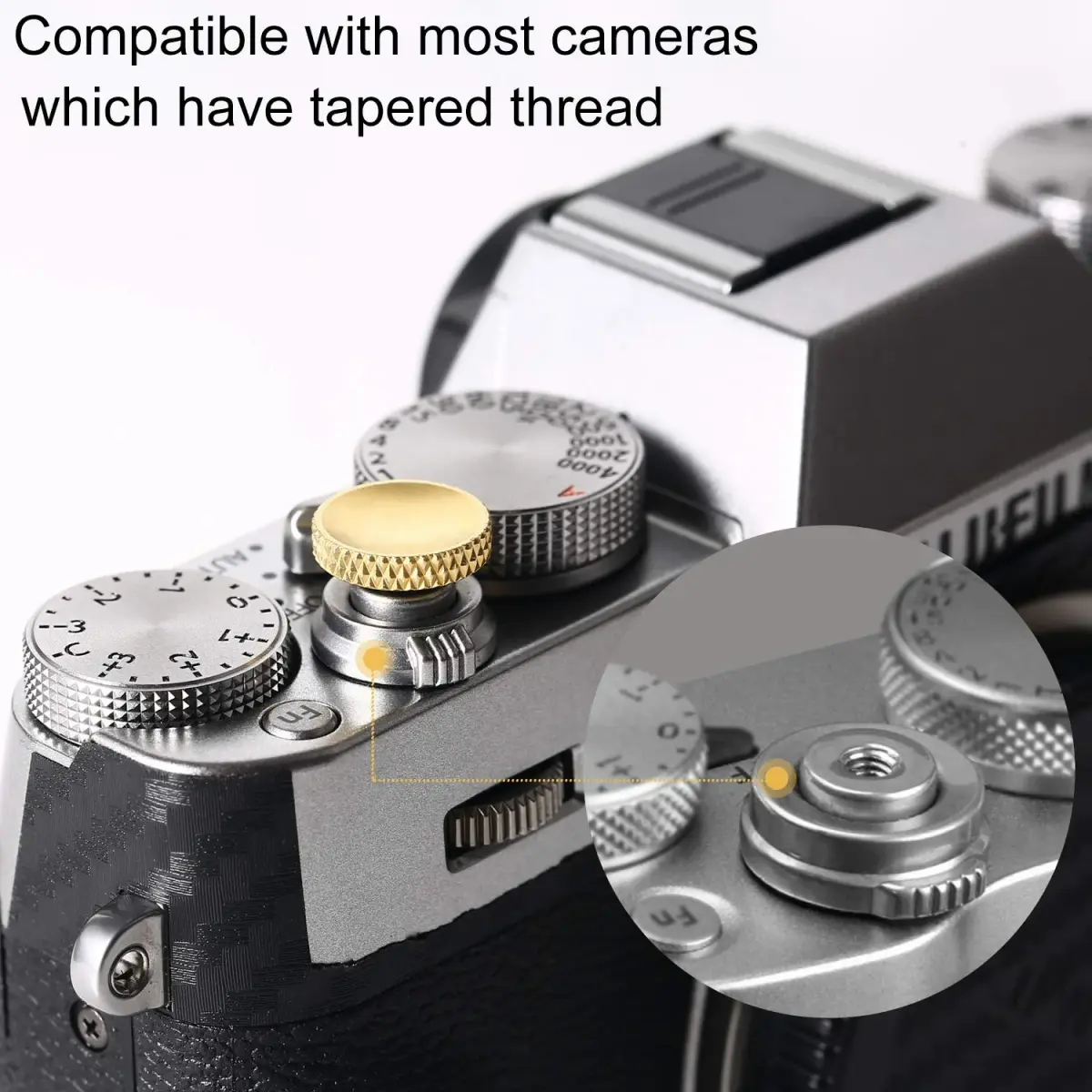 Panzong Pure Copper Concave Shutter Release Button (3 Pack, 11mm) | Enhances Camera Feel & Style - view 4