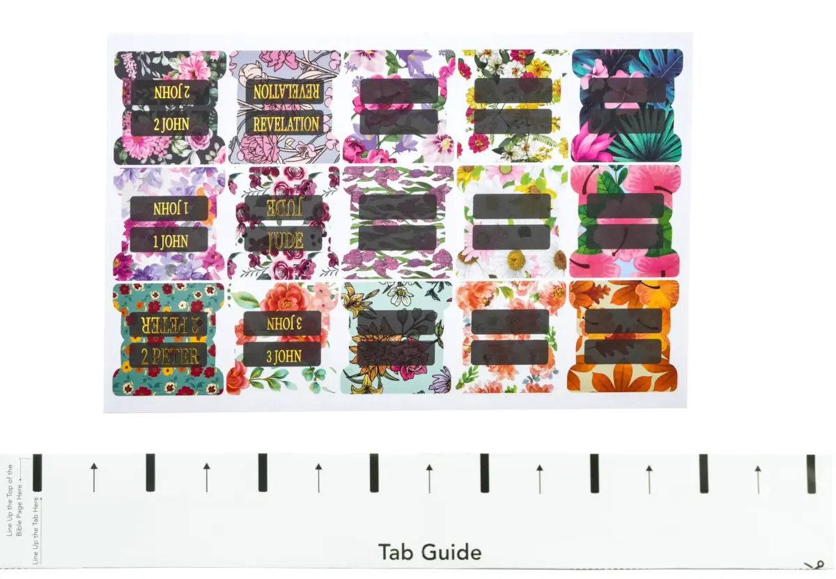 Mr. Pen Laminated Bible Tabs, 75 pcs, Gold Foil Lettering, Large Print, Floral Design | Bible Study & Organization - view 7