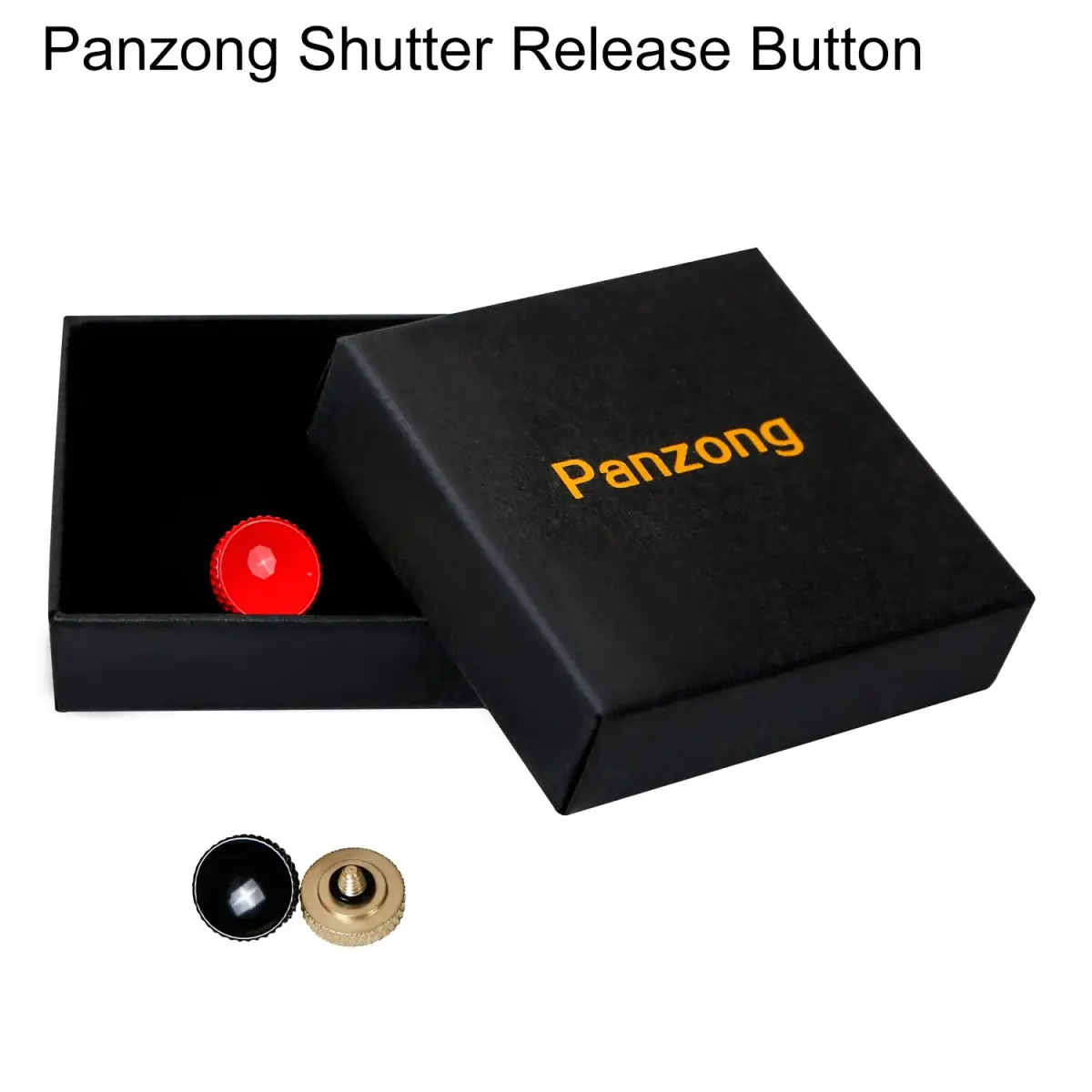 Panzong Metal Concave Shutter Release Button (3 Pack, Red Gold Black) | Enhances Camera Comfort & Style - view 7