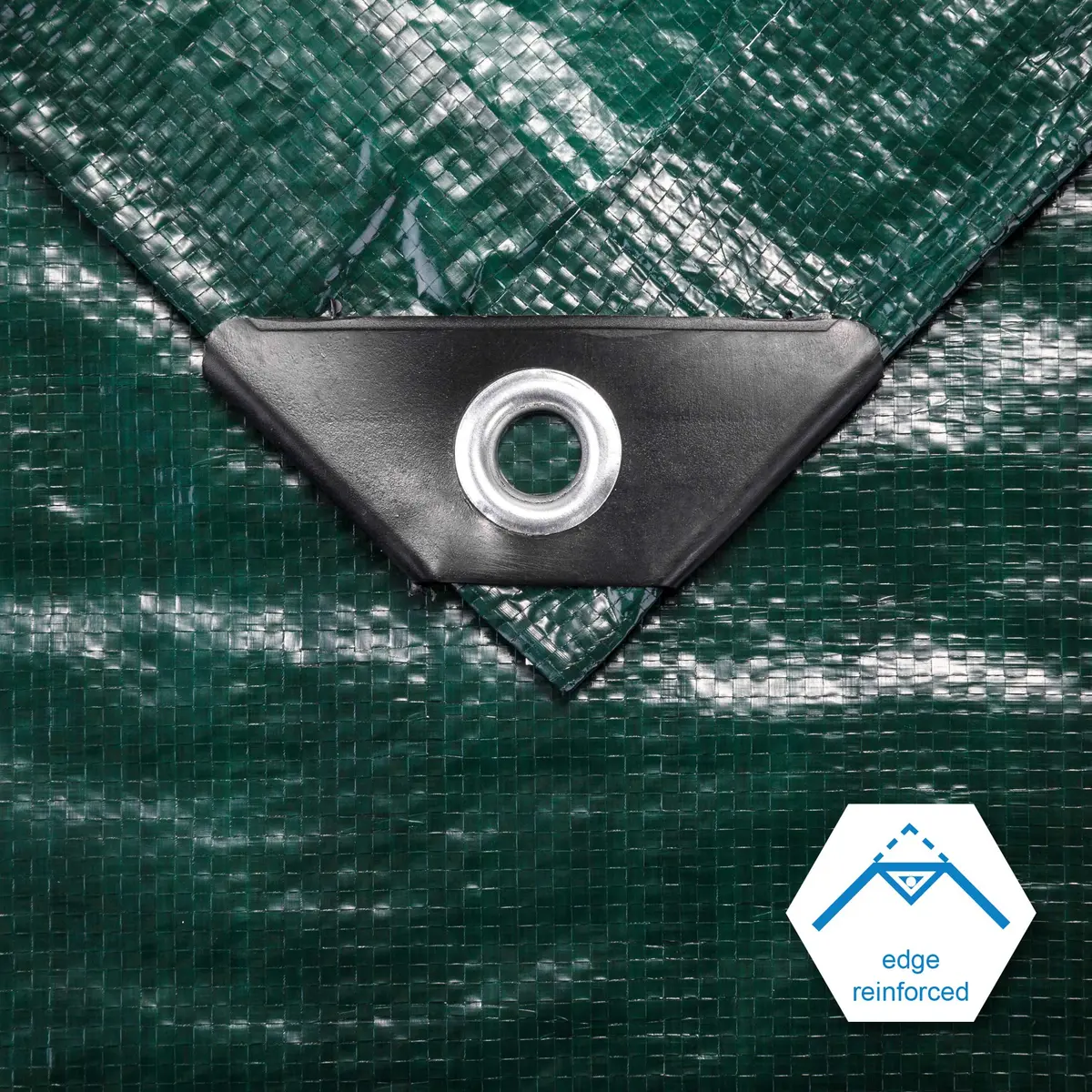 CARTMAN 8x10Ft Waterproof Poly Tarp Cover 8 Mil | Heavy Duty, Green, Outdoor Use - view 4