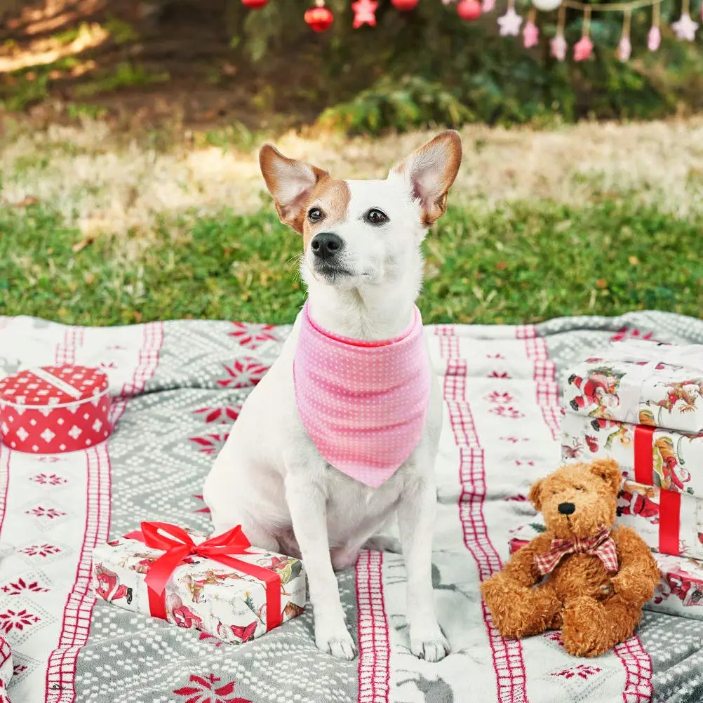 PAWCHIE Reversible Floral Dog Bandanas - 5 Pack | Adjustable Soft Square Scarves for Small Dogs & Cats - view 9