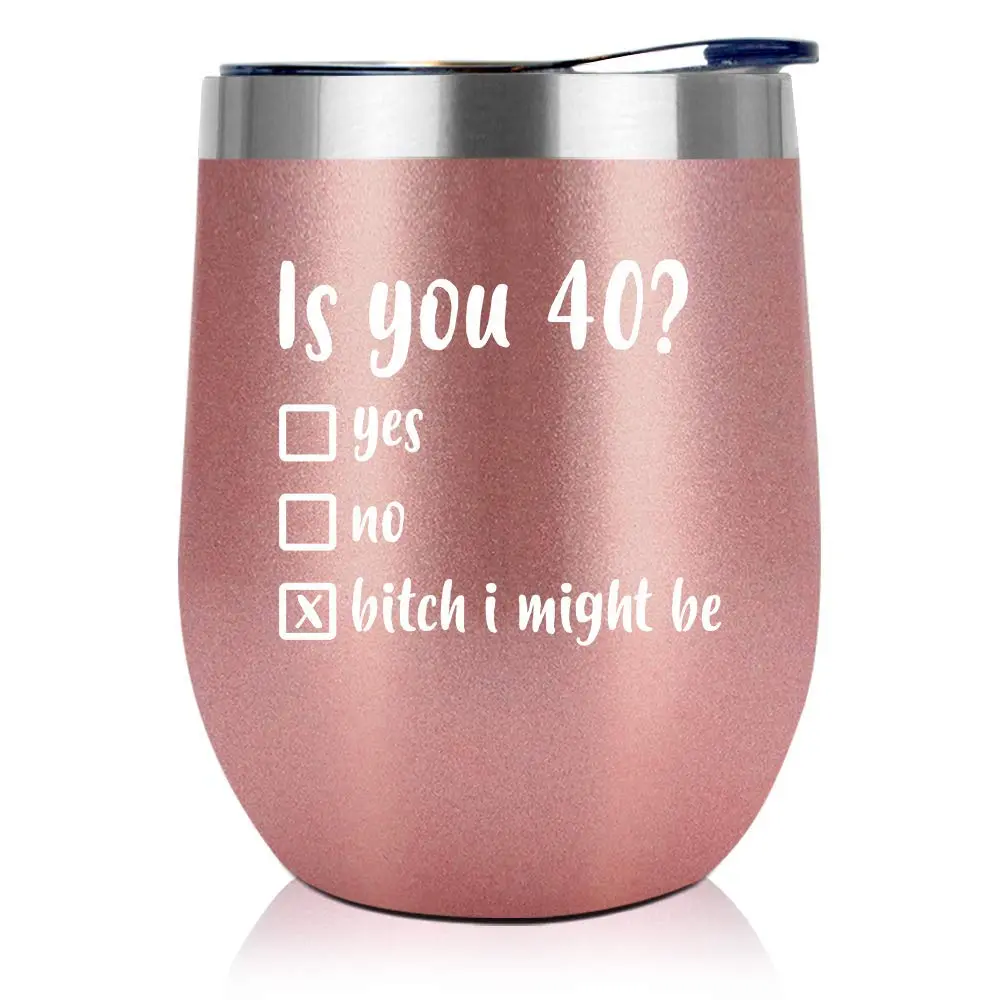NewEleven 40th Birthday Tumbler Gift for Women - 12 Oz Insulated Cup | Birthday Decorations For Women | Gift Ideas For Wife, Mom, Friends, Sister - main product image