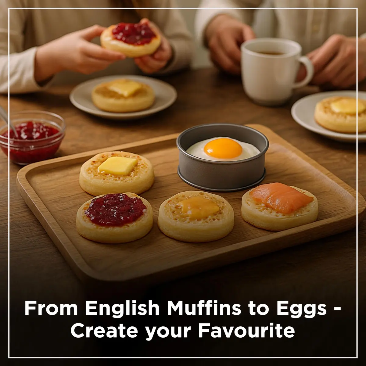 Wrenbury Nonstick Crumpet Rings Set of 4 Food Molds, 9cm (3.5 inch) Metal Baking Egg Rings | Perfect Round Crumpets, Pancakes, English Muffins - view 6
