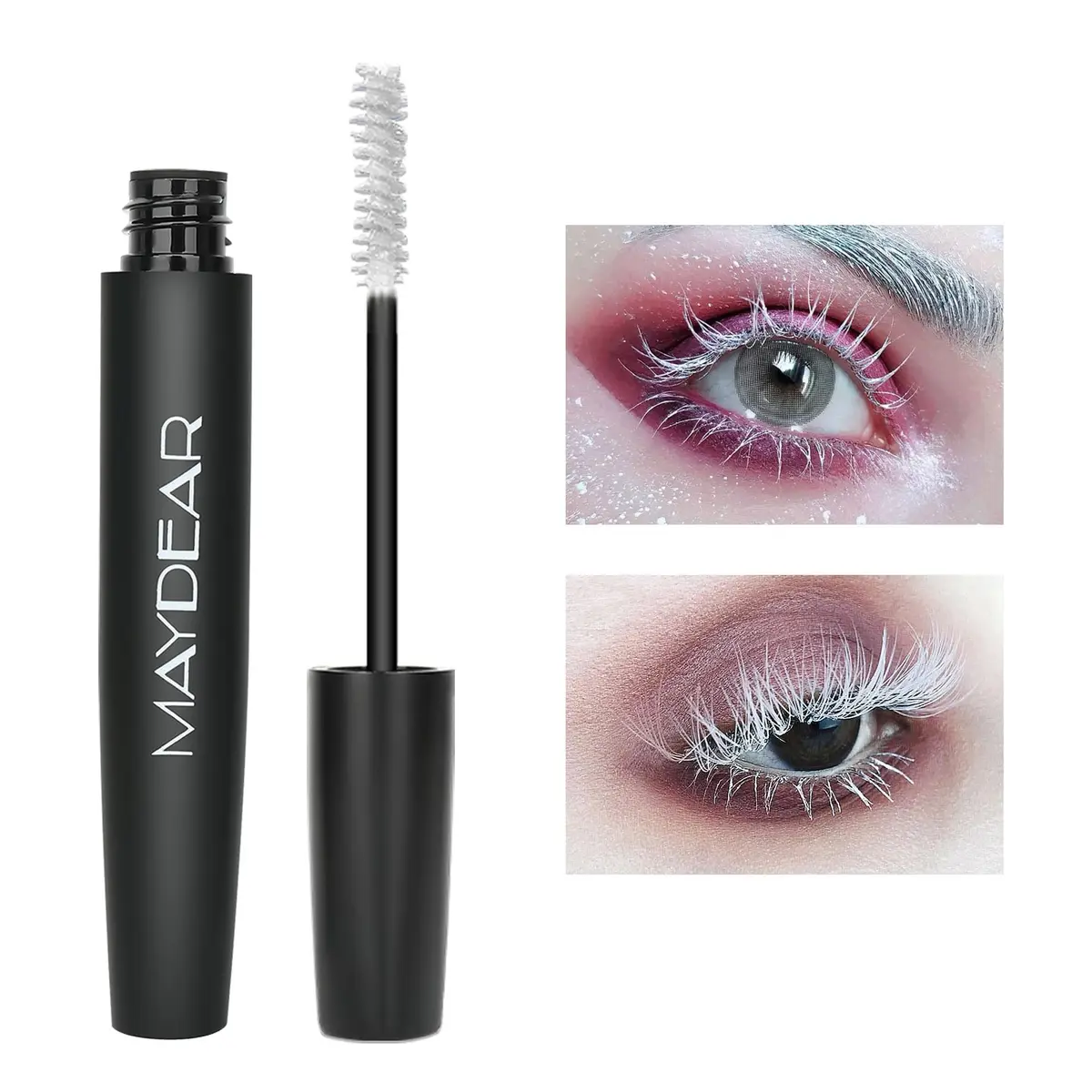 Maydear White Mascara Volumizing Curling Lengthening 10ml (0.32 Fl Oz) | Intense Definition & Long-Lasting Smudge-Proof Wear - main product image