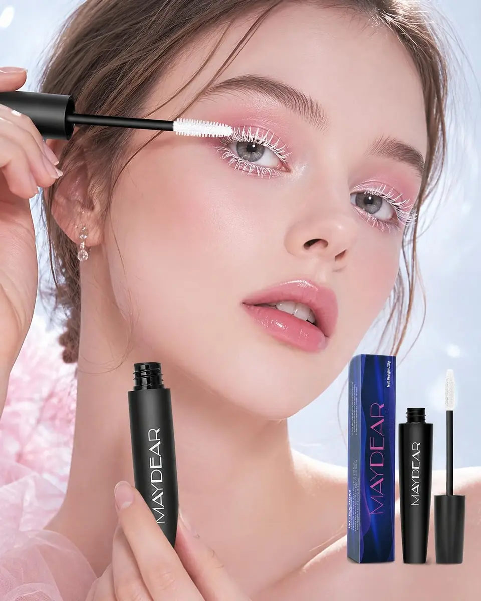Maydear White Mascara Volumizing Curling Lengthening 10ml (0.32 Fl Oz) | Intense Definition & Long-Lasting Smudge-Proof Wear - view 3