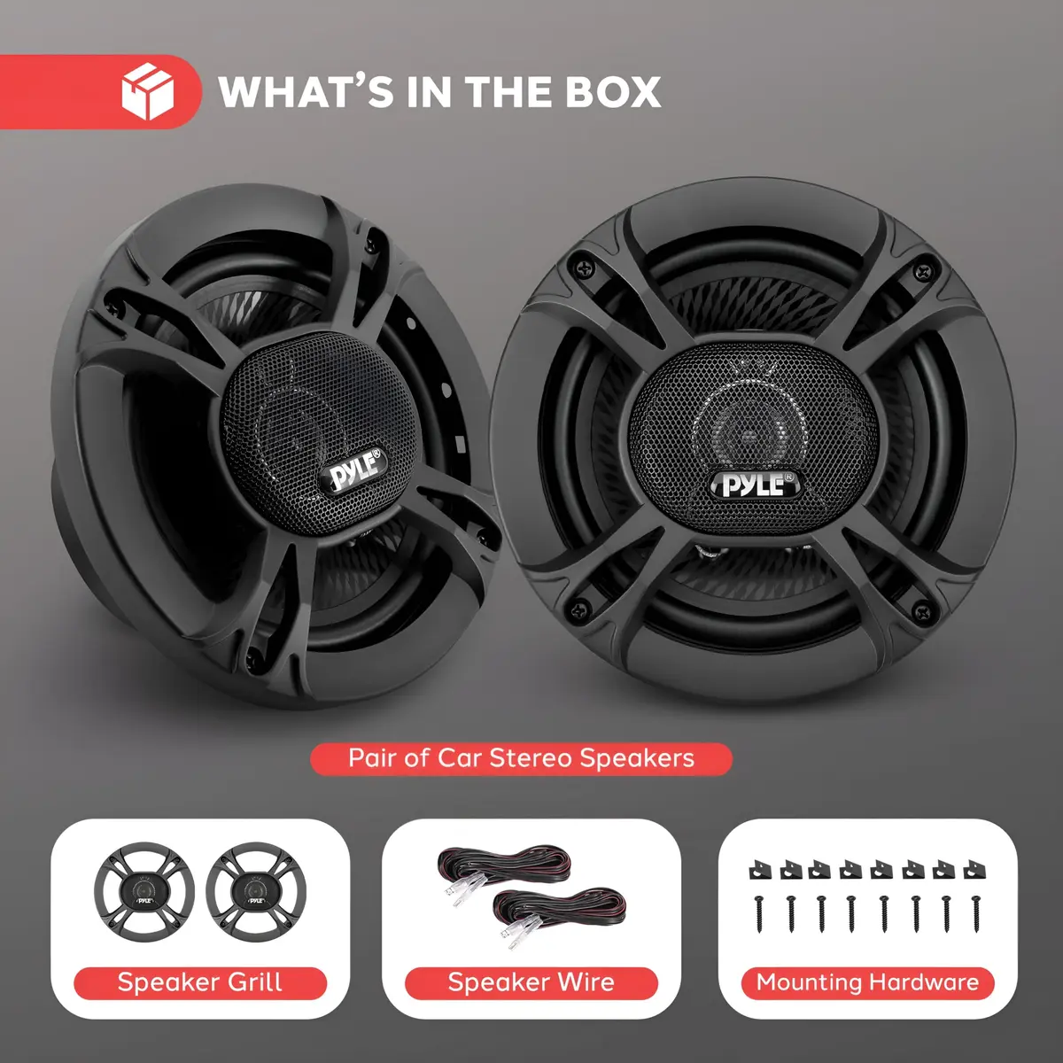 Pyle 3-Way Car Stereo Speakers 6.5” Pair | 300W Triaxial Loud Pro Audio with OEM Fit - view 2