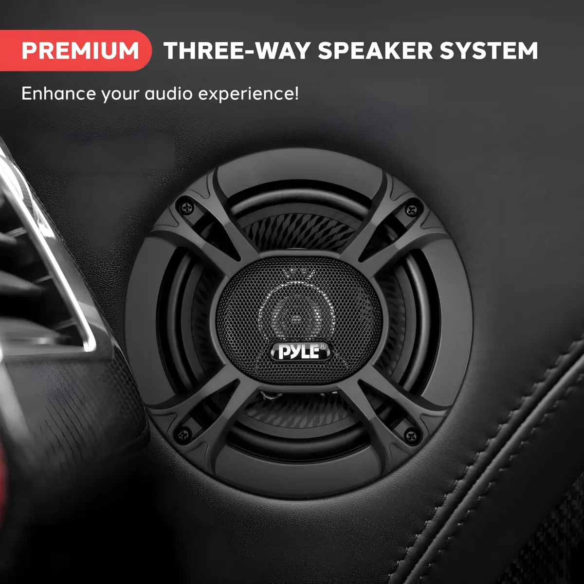 Pyle 3-Way Car Stereo Speakers 6.5” Pair | 300W Triaxial Loud Pro Audio with OEM Fit - view 3