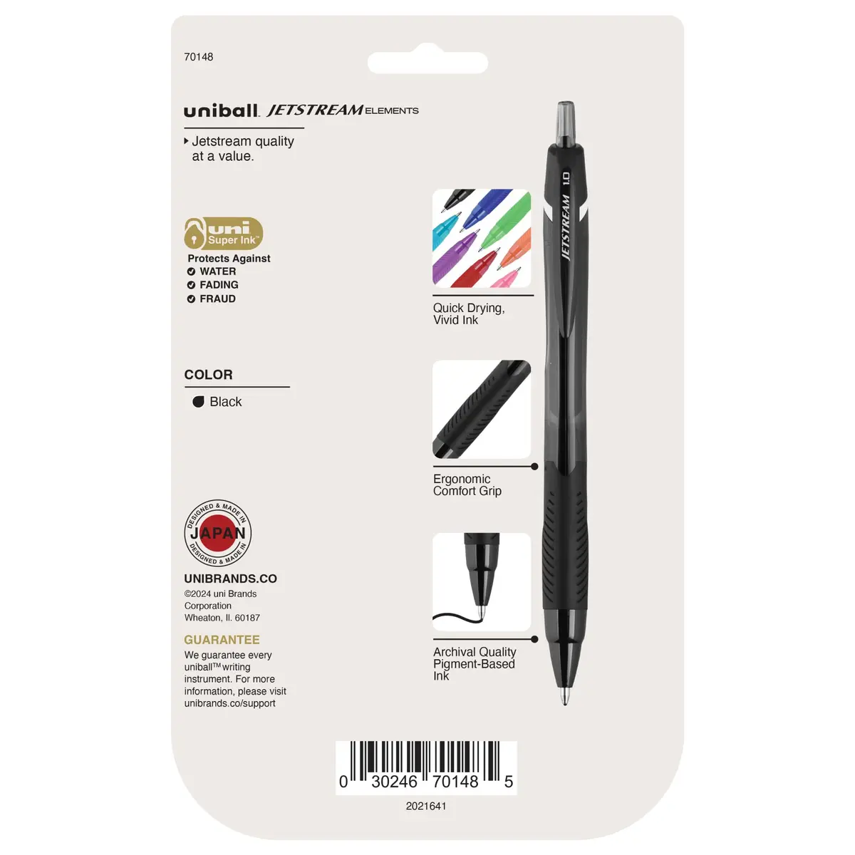 Uni-Ball Jetstream Elements Ballpoint Pens, 1.0mm, Black Ink, 5 Pack | Smooth Writing & Quick-Drying Hybrid Ink - view 7