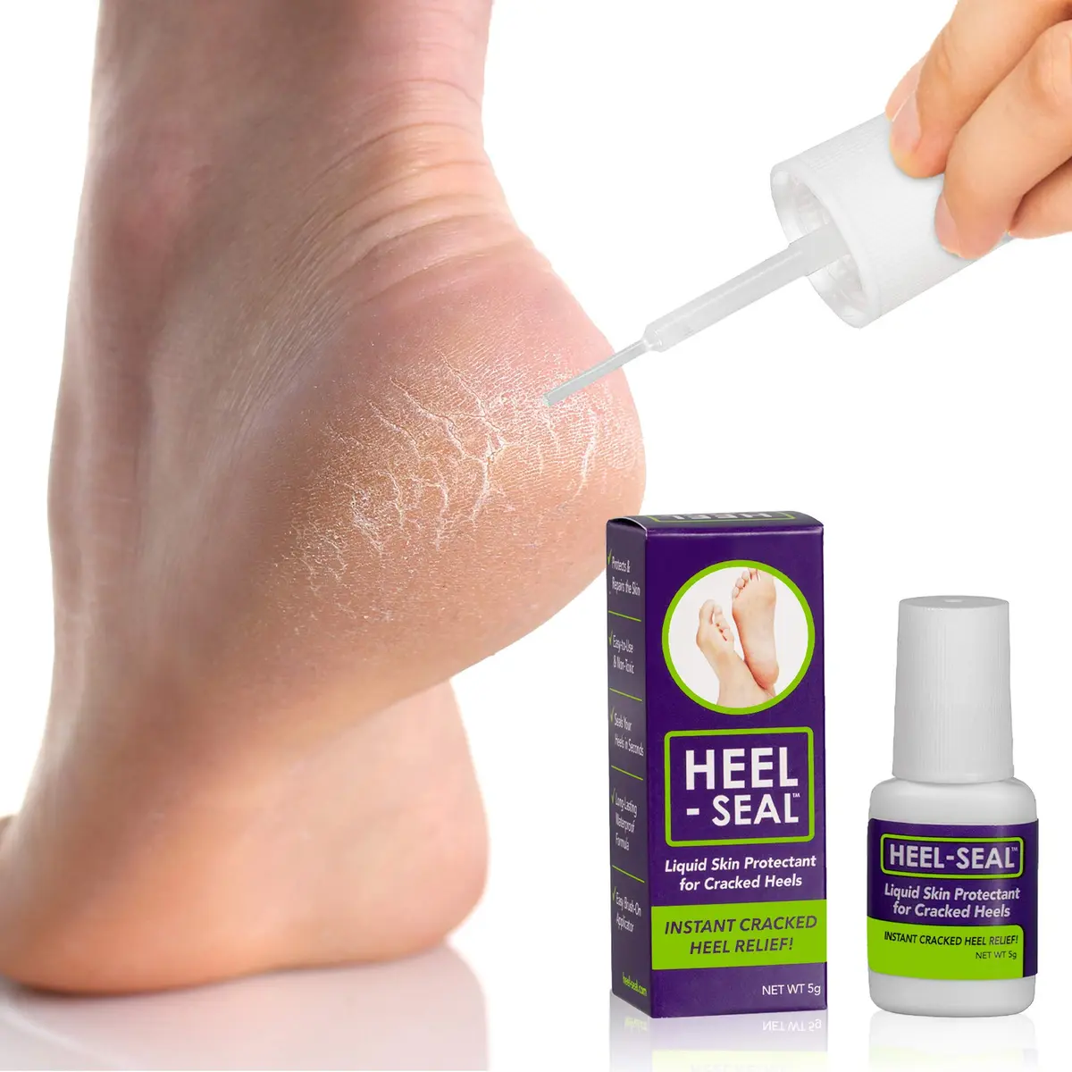Heel-Seal Liquid Skin Protectant for Cracked Heels 14g (0.5 Oz) | Seals & Repairs Cracked Feet - view 5