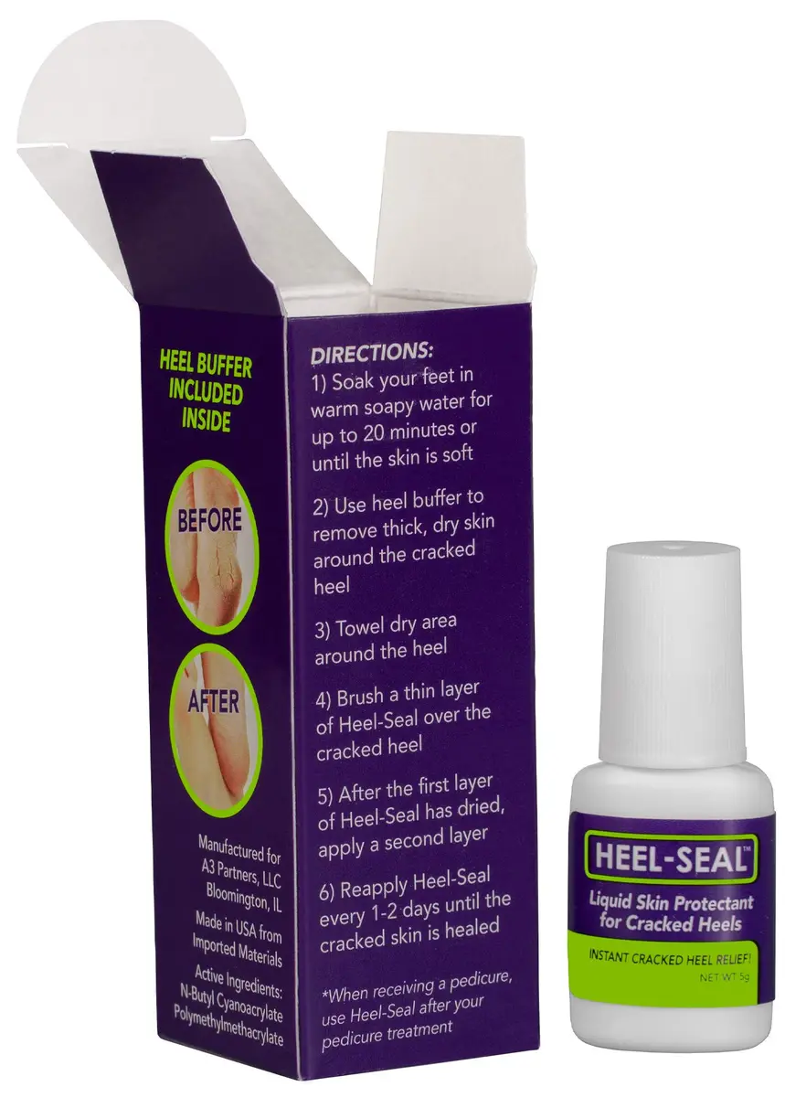 Heel-Seal Liquid Skin Protectant for Cracked Heels 14g (0.5 Oz) | Seals & Repairs Cracked Feet - view 3