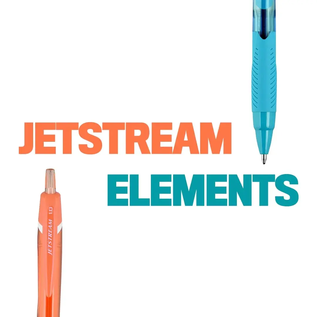 Uni-Ball Jetstream Elements Ballpoint Pens, 1.0mm Medium Point, Assorted Ink, 6 Pack | Smooth Hybrid Ink - view 8