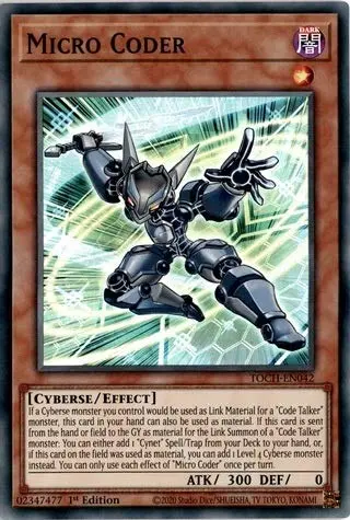 Bnlei Micro Coder - TOCH-EN042 - Super Rare - 1st Edition | Collectible Card for Indian Fans - view 2