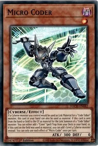 Bnlei Micro Coder - TOCH-EN042 - Super Rare - 1st Edition | Collectible Card for Indian Fans - view 3