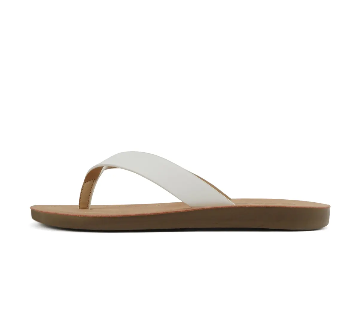 Soda Women Flip Flops Ella White | Casual Beach Thongs with 0.50" Platform - main product image