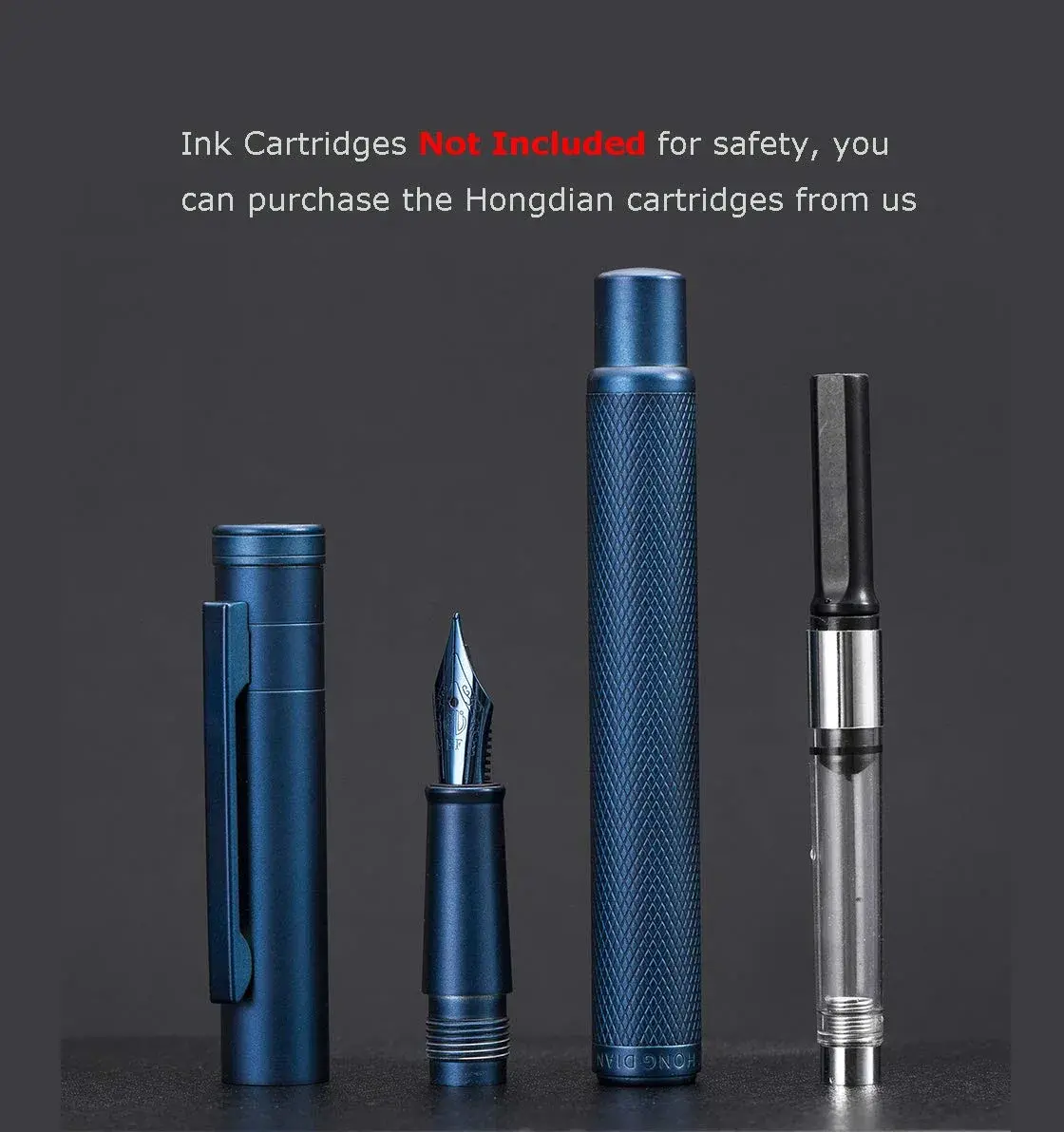 Asvine Dark Blue Forest Fountain Pen Extra Fine Nib 0.38mm (0.015 in) | Smooth Ink Flow for Writing - view 3