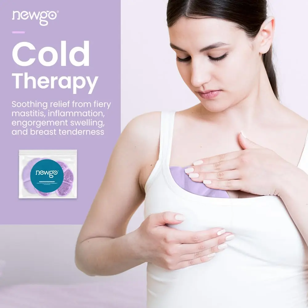 NEWGO Breast Ice Pack Hot/Cold Therapy 2 Pack | Flexible Gel Pad for Nursing & Post-Surgery Comfort - view 5