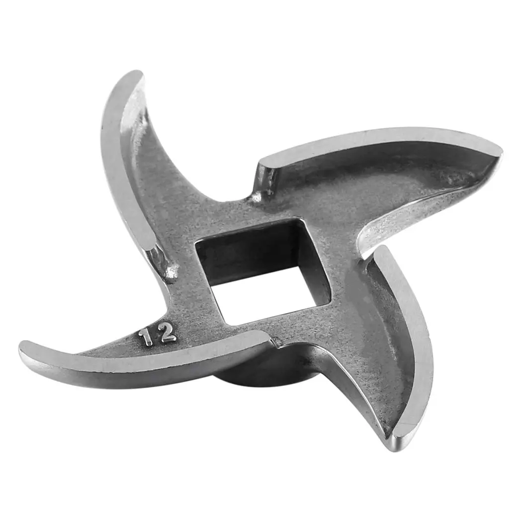 FanWayer #12 Meat Grinder Blade Replacement Knife Cutter (2-Pack, Silver) | Stainless Steel, 12.5mm Square Hole - view 6