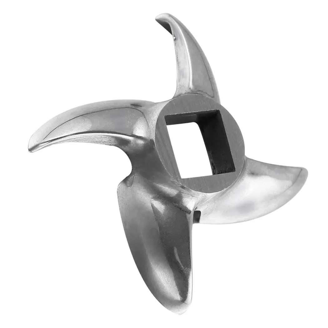 FanWayer #12 Meat Grinder Blade Replacement Knife Cutter (2-Pack, Silver) | Stainless Steel, 12.5mm Square Hole - view 8