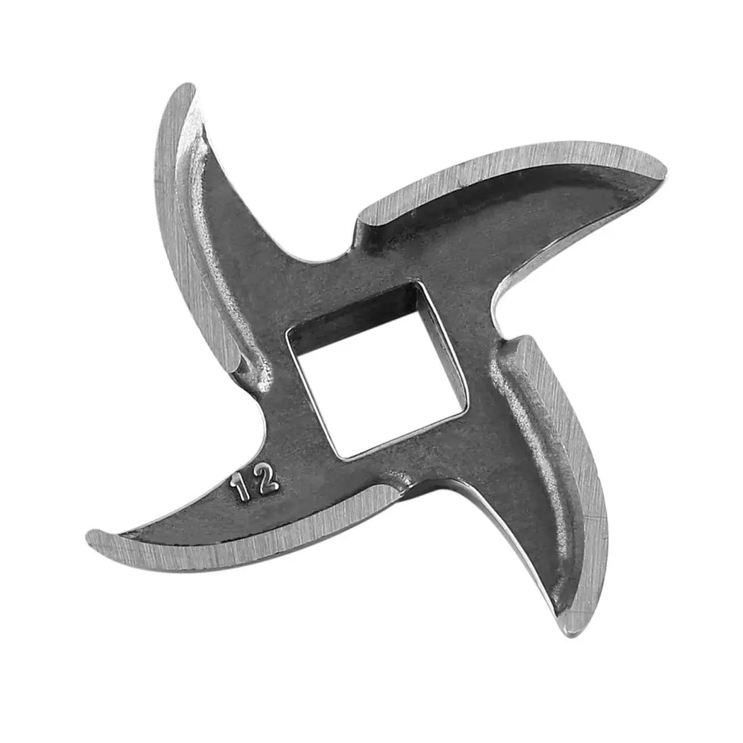 FanWayer #12 Meat Grinder Blade Replacement Knife Cutter (2-Pack, Silver) | Stainless Steel, 12.5mm Square Hole - view 9