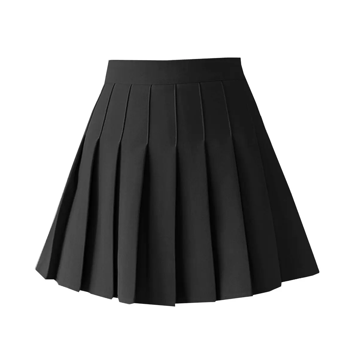 TONCHENGSD Women's High Waist Pleated Mini Skirt Skater Tennis Skirt (Black, M) | Casual & Classic Style - main product image