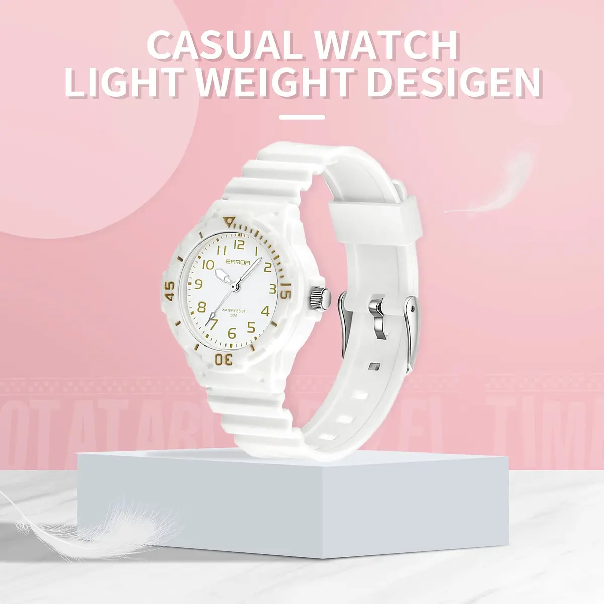 CNBRO Women's Watch Waterproof Nurse Sport Minimalist 32.6mm Resin Case | 50M Water-Resistant - view 6