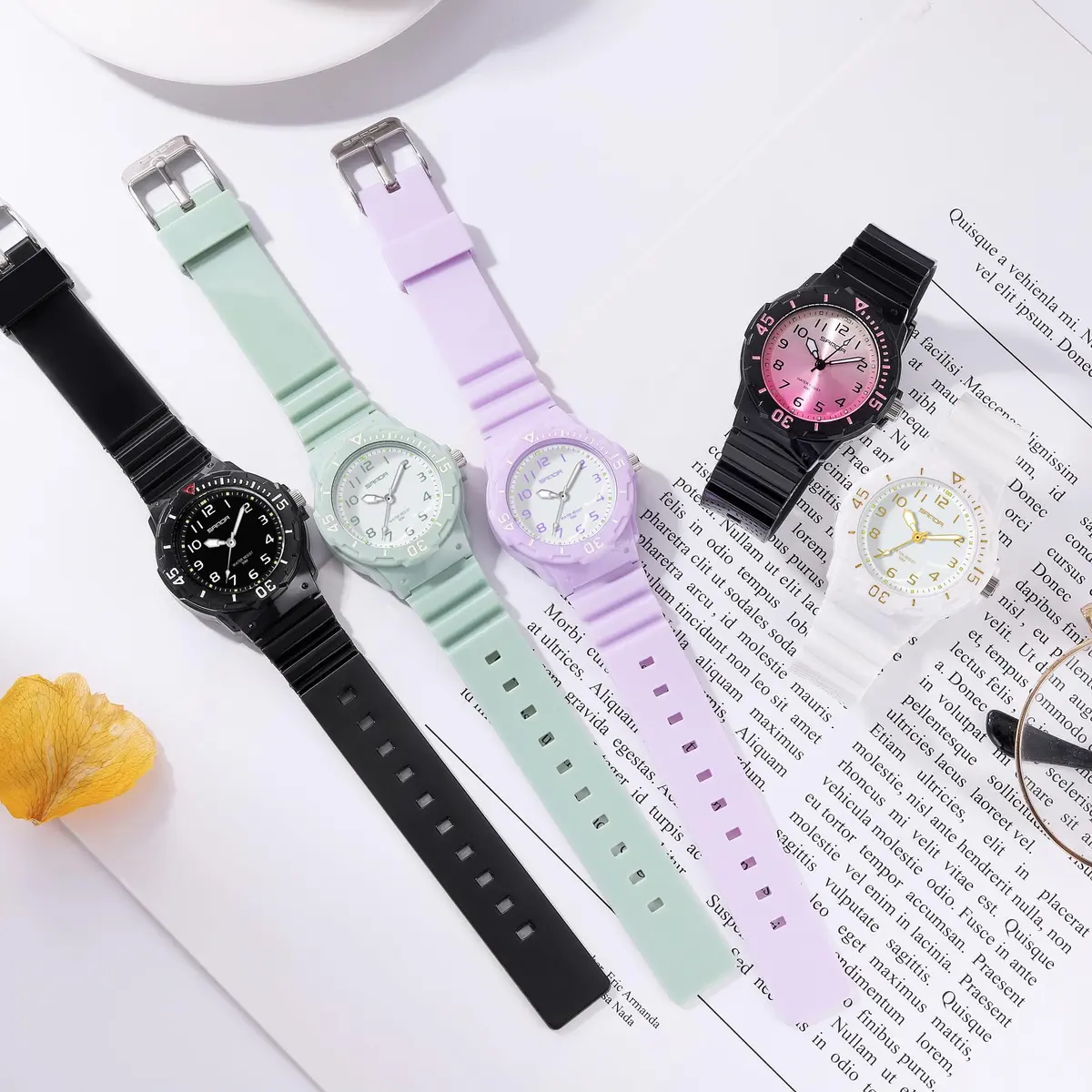 CNBRO Women's Watch Waterproof Nurse Sport Minimalist 32.6mm Resin Case | 50M Water-Resistant - view 8