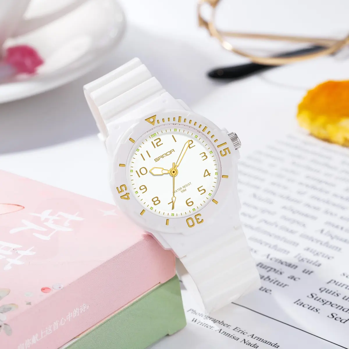 CNBRO Women's Watch Waterproof Nurse Sport Minimalist 32.6mm Resin Case | 50M Water-Resistant - view 3