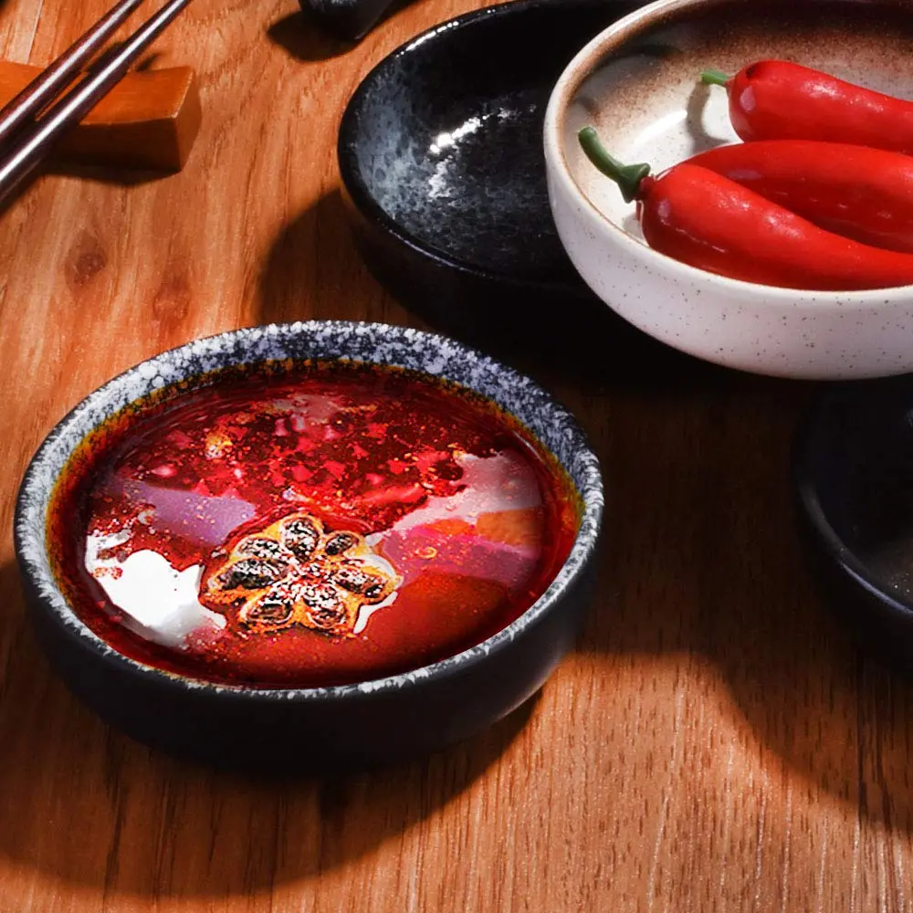 Cerficer Ceramic Sauce Dish Set of 4 | 3.5 Inch Reactive Glaze Small Dipping Bowls - view 5