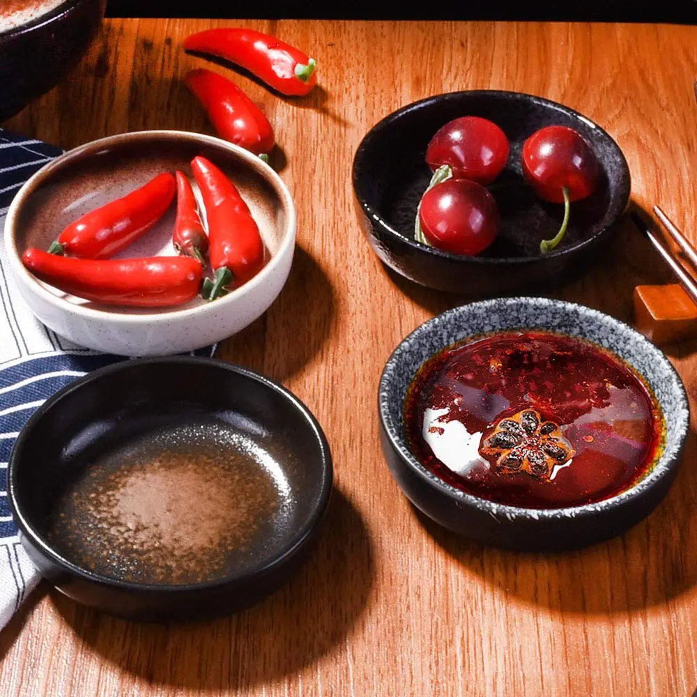 Cerficer Ceramic Sauce Dish Set of 4 | 3.5 Inch Reactive Glaze Small Dipping Bowls - view 6