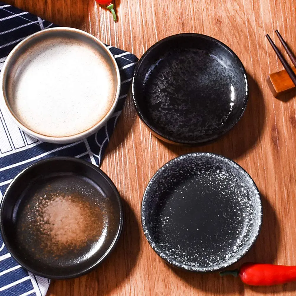 Cerficer Ceramic Sauce Dish Set of 4 | 3.5 Inch Reactive Glaze Small Dipping Bowls - view 3