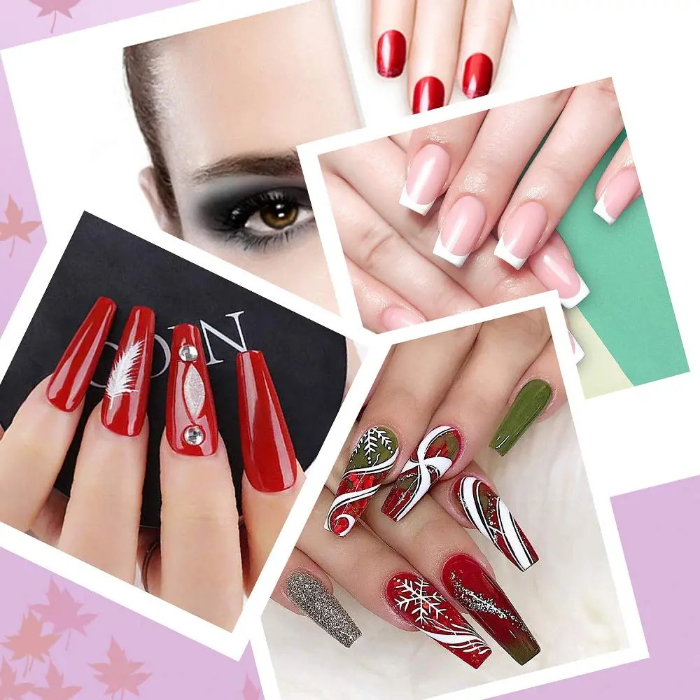 Treamlyn 150 Pcs Clear Nail Swatch Sticks with Ring | Fan Shape Nail Art Polish Display Tips - view 6