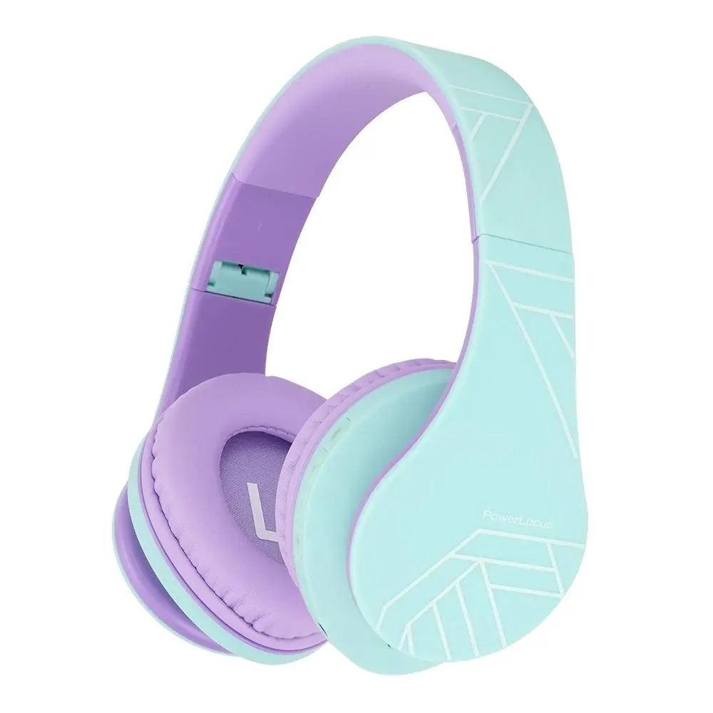 PowerLocus Kids Over-Ear Headphones Bluetooth Wireless | Safe 85DB, Foldable, 15H Play, Micro SD Mode - main product image
