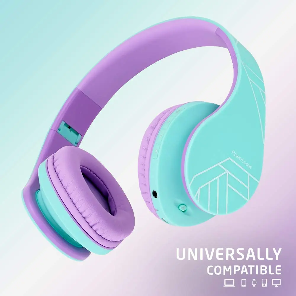 PowerLocus Kids Over-Ear Headphones Bluetooth Wireless | Safe 85DB, Foldable, 15H Play, Micro SD Mode - view 7