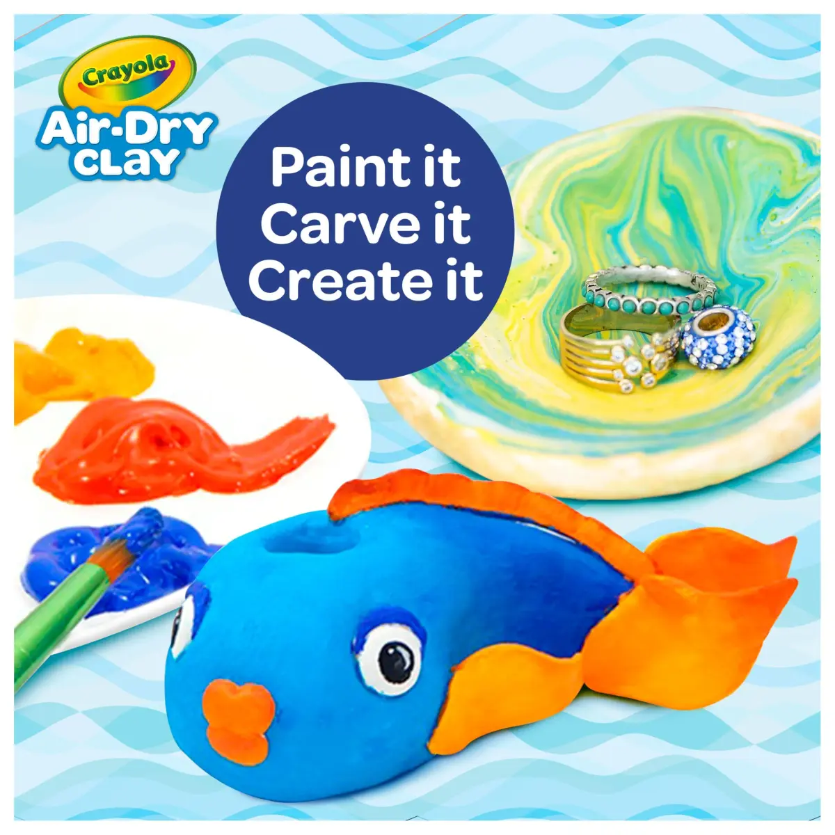 Crayola Air Dry Clay 5 lb (2.27 kg) | Non-Toxic White Modeling Clay for Kids & Art Classrooms - view 3