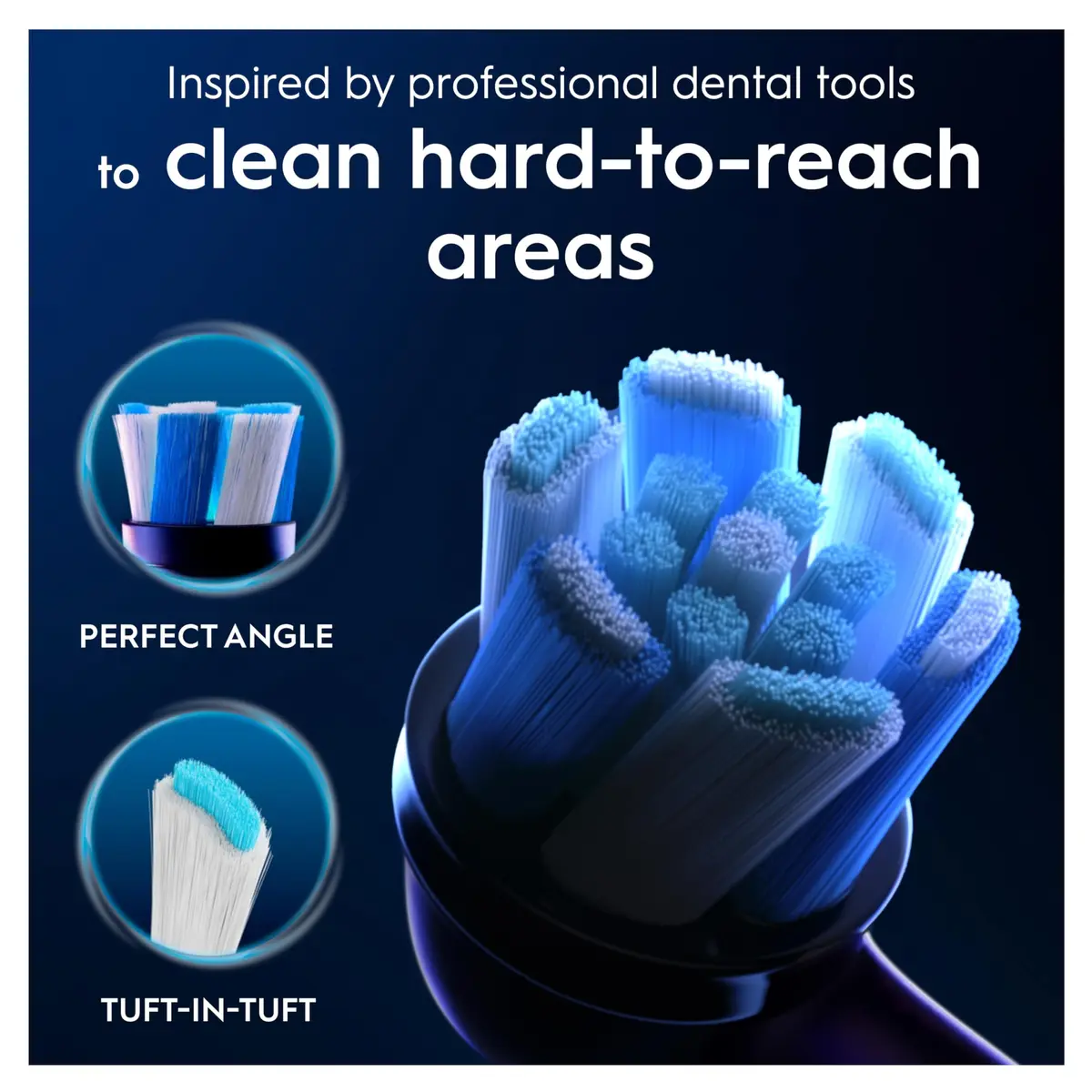 Oral-B iO Ultimate Clean Electric Toothbrush Head Replacement, Pack of 2, Black | Deeper Plaque Removal - view 4