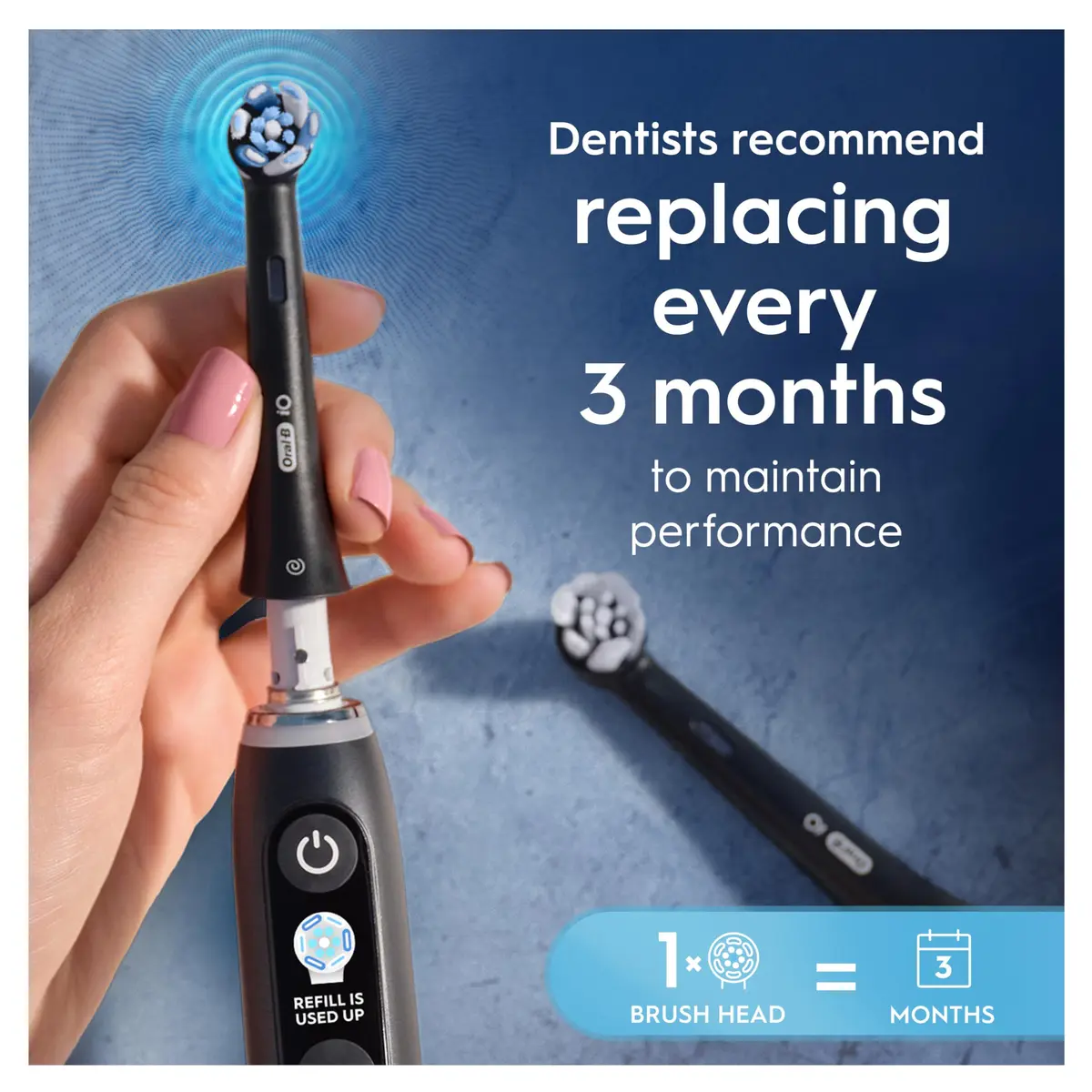 Oral-B iO Ultimate Clean Electric Toothbrush Head Replacement, Pack of 2, Black | Deeper Plaque Removal - view 5