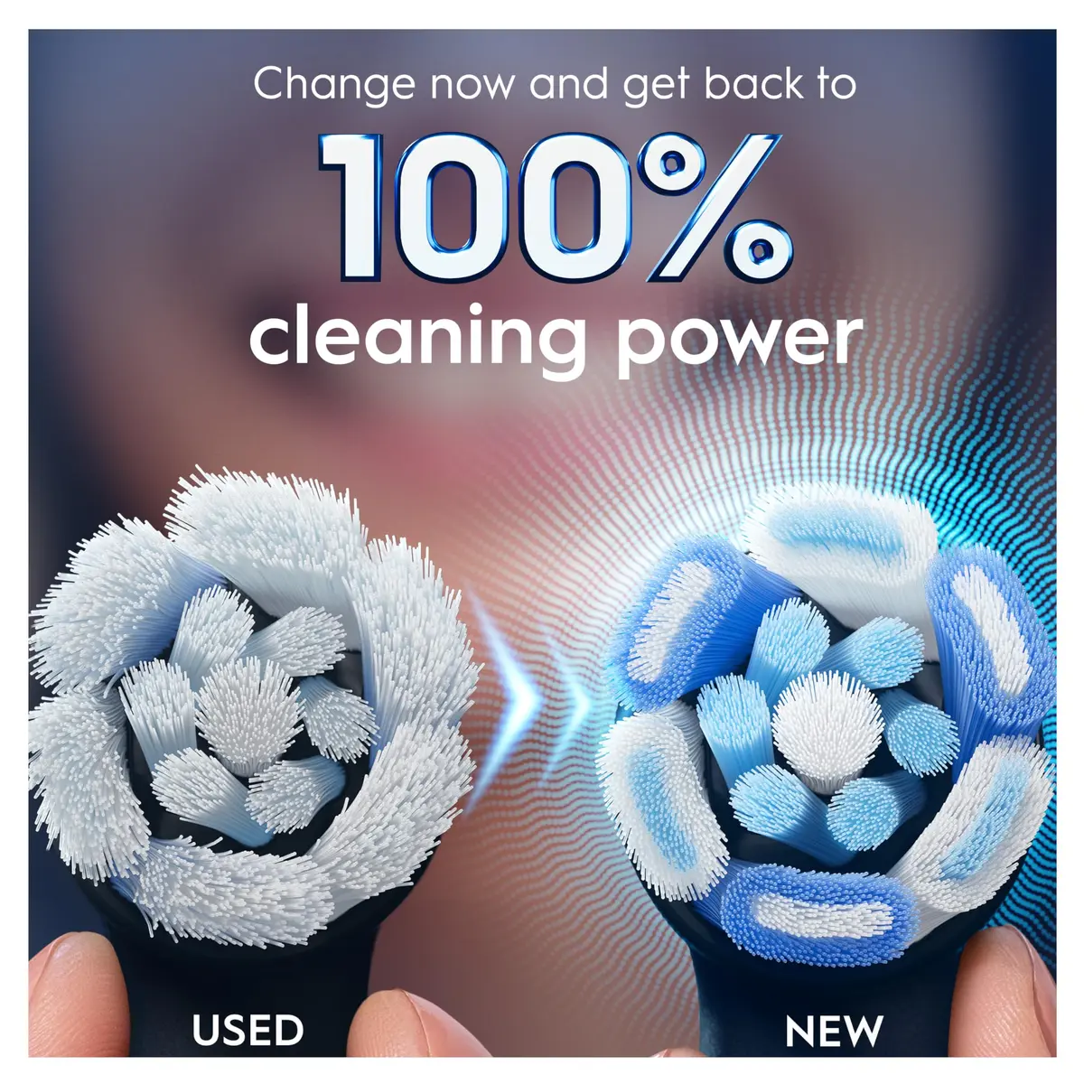 Oral-B iO Ultimate Clean Electric Toothbrush Head Replacement, Pack of 2, Black | Deeper Plaque Removal - view 7