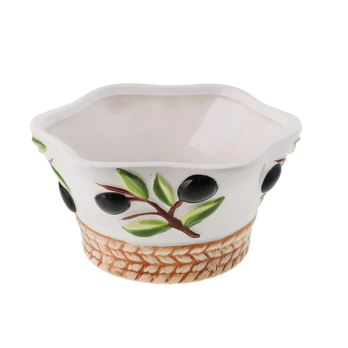 Servette Home Medium Ceramic Olive Salad Bowl 16.0 cm (5.75 Inches) Diameter, 7.6 cm (3 Inches) Height | Tuscany Inspired - main product image