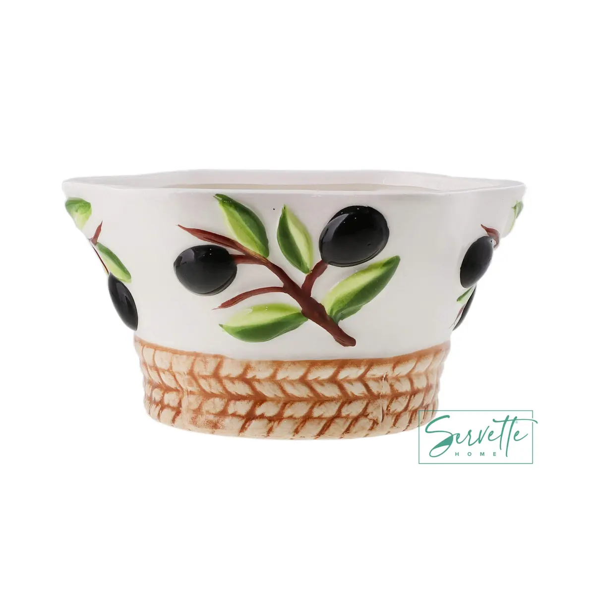 Servette Home Medium Ceramic Olive Salad Bowl 16.0 cm (5.75 Inches) Diameter, 7.6 cm (3 Inches) Height | Tuscany Inspired - view 4