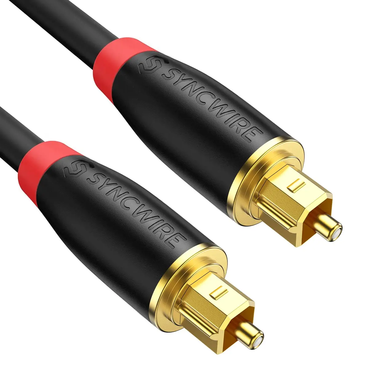 SYNCWIRE Optical Audio Cable 1m (3.3ft) | Gold-Plated Toslink SPDIF Cord for Soundbar, TV, PS4, Xbox - main product image