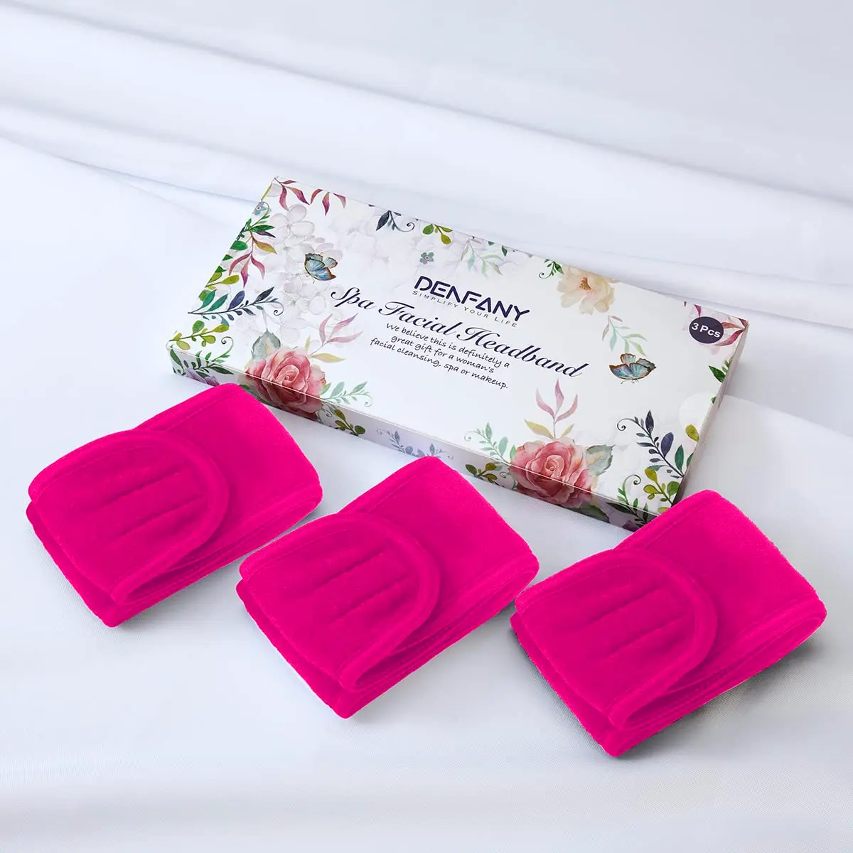 Denfany Soft Terry Cloth Spa Headband | Adjustable & Washable for Face Washing, Yoga, Makeup Removal - view 5