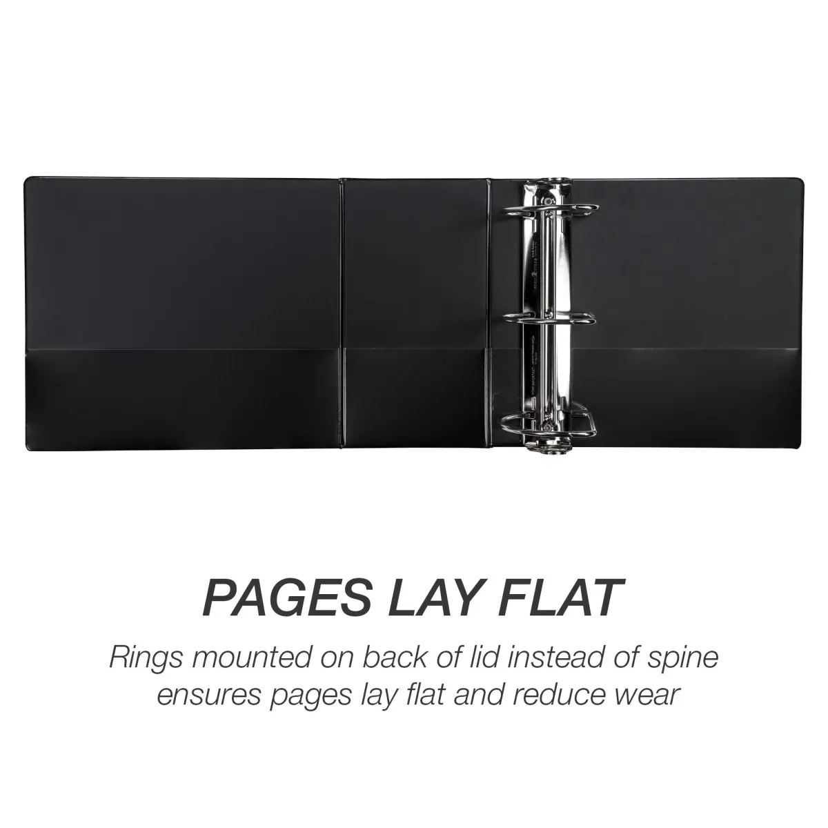 Samsill 6-inch D-Ring Binder, Black | Holds 1225 Pages, Customizable Clear View Cover - view 4
