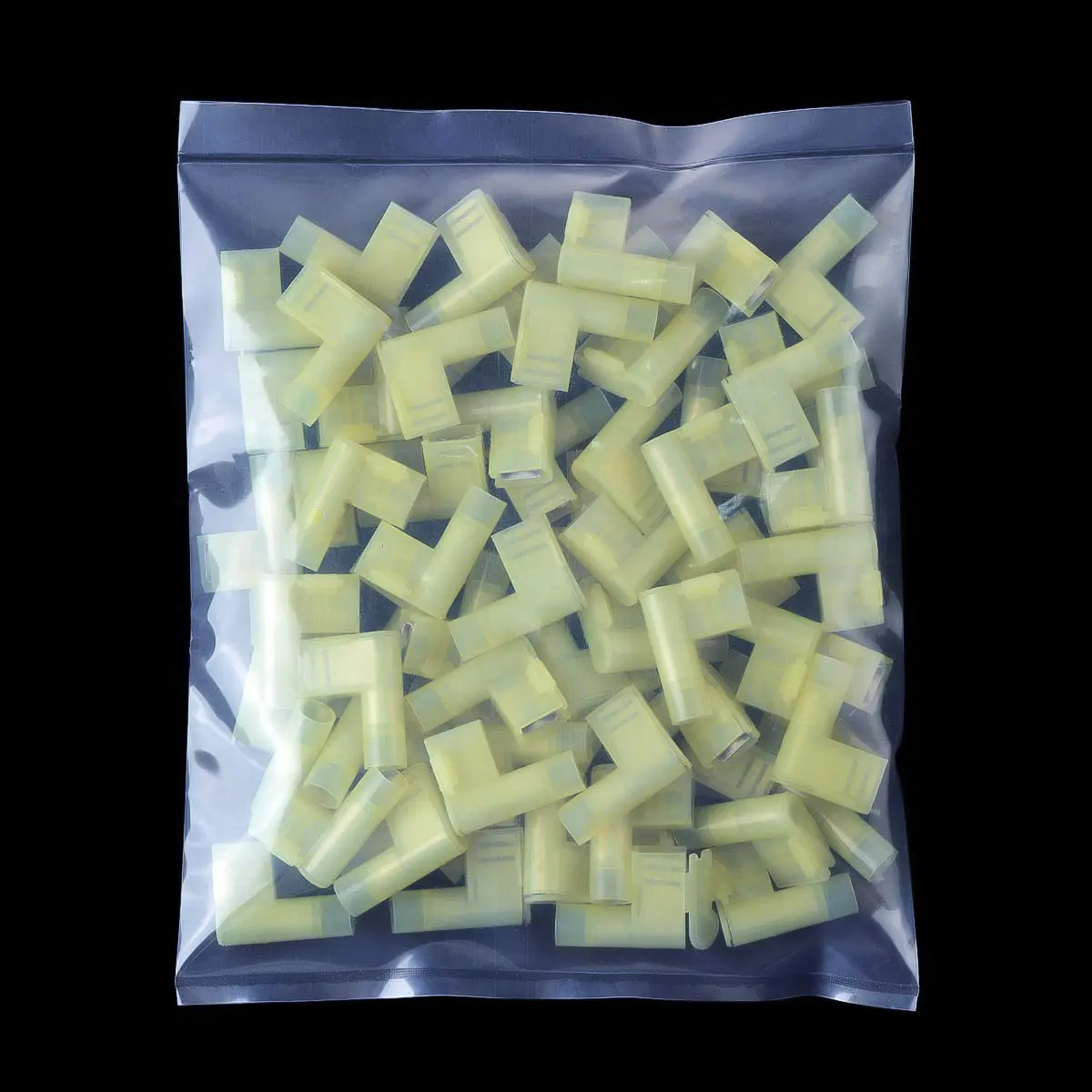 XHF 90 Degree 12-10 AWG Flag Shaped Right Angle Spade Connectors Nylon Fully Insulated 50 Pcs | RoHS, CE & CSA Certified - view 4