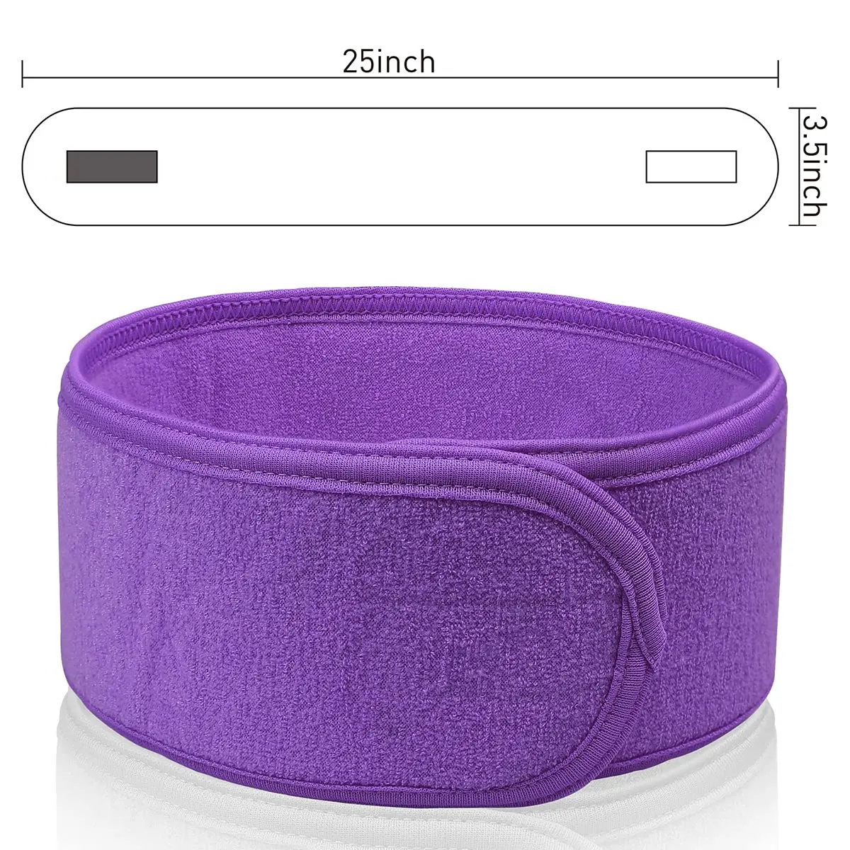 Denfany Soft Terry Cloth Spa Headband | Adjustable & Washable for Face Washing, Yoga, Makeup Removal - view 2