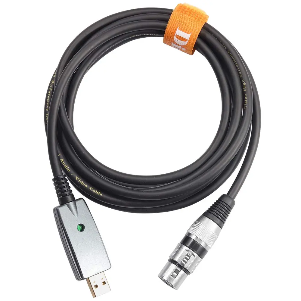 Disino USB Microphone Cable,XLR Female to USB Mic Link Converter Cable,6 feet | Professional Audio Connection - view 6